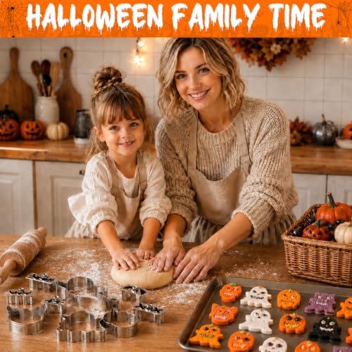 AIERSA 13Pcs Large Halloween Cookie Cutters Set, Stainless Steel - color: 13Pc