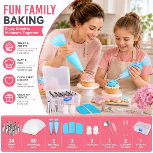 82 pcs Cake Decorating Kit,Baking Supplies Tools,