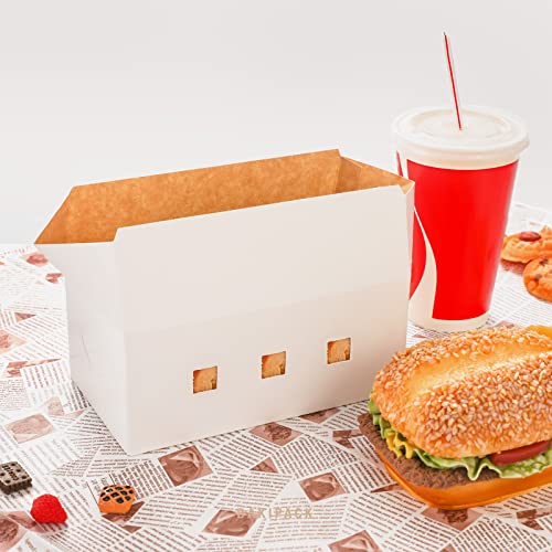 12 Cardboard Lunch Boxes, 7x4x3 Inches Take Out Food Containers - color: 7x4x3 Matte White