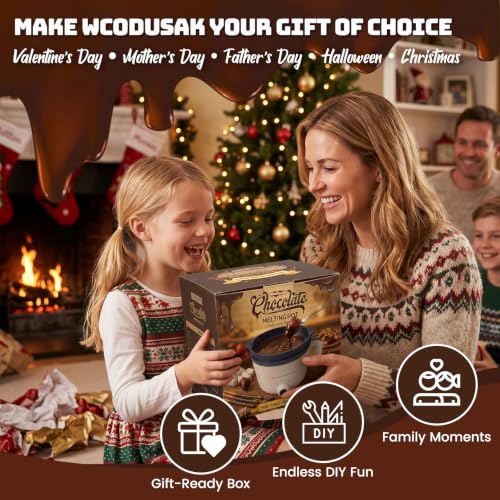 Electric Chocolate Melting Pot with Accessories & 2 BPA-Free Insert Pots