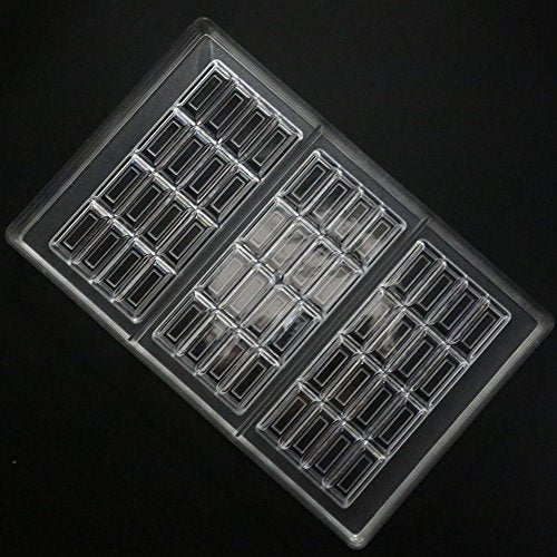 Grainrain polycarbonate chocolate bar moulds polycarbonate chocolate mold clear hard plastic candy mould bakeware candy making supplies (19355) - color: 11