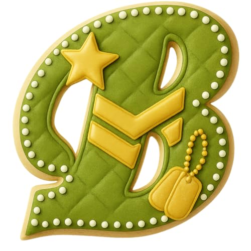 Mighty Gadget Fancy Cursive Letter A to Z Cookie Cutter - 4" Tall Alphabet Baking Mold (Random Color) (B) - color: B