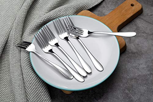 Aebeky 12-Piece Stainless Steel Dessert Forks,Salad Forks Set,6.7-Inch - size: 6.7-Inch