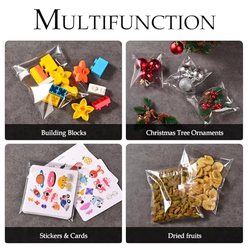 CUZAFO 300 PCS 4x6 Inches Clear Self Sealing Cellophane Bags, Resealable Cookie Bags, Candy and Products - size: Standar (4x6 inch)