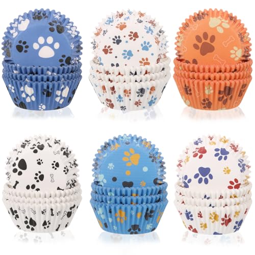 600 Pcs Paper Baking Cups Cupcake Wrappers,Paw Cupcake Liners