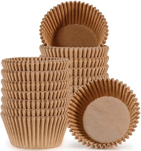 Caperci 300pcs Standard Cupcake Liners for Baking, Paper Muffin Liners Cups - color: Natural, size: Standard - 300 Count