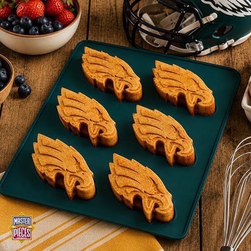 MasterPieces Game Day - FanPans NFL Philadelphia Eagles Silicone Muffin Pan - Dishwasher Safe - style: Philadelphia Eagles