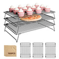 Cooling Racks for Cooking and Baking, 3-Tier Stackable 17x11 Inch - size: 17"x11"