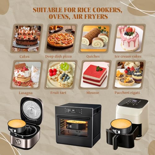 131Pcs Springform Pan Cake Pan Sets for Baking Non-Stick Cake Decorating Kit (4, 7, 9 Inch), Piping Bags and Tips Cheesecake Bakeware Baking Tools Parchment Paper & Manual
