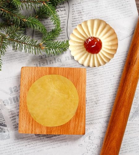 1Pack Wooden Cookie Biscuit Mold Baking Embossed Biscuit Stamp