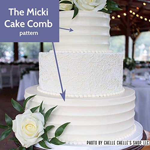 CAKESAFE Essential Cake Decorating Acrylic Disk Kit - 3 Sets - Round 5.5”, 7.5” and 9.5" Disk Sets (2 disks per size), 2-8" Icing Scrapers with 1 Scraper Edge and 3 Cake Comb Patterns - size: 2 - 5.5”, 7.5, & 9.5" Disks & Scraper/Combs