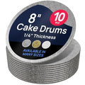 O'Creme Round Cake Drum Board Silver Wraparound 8 Inch – 10 Pack - color: Silver, size: 8"