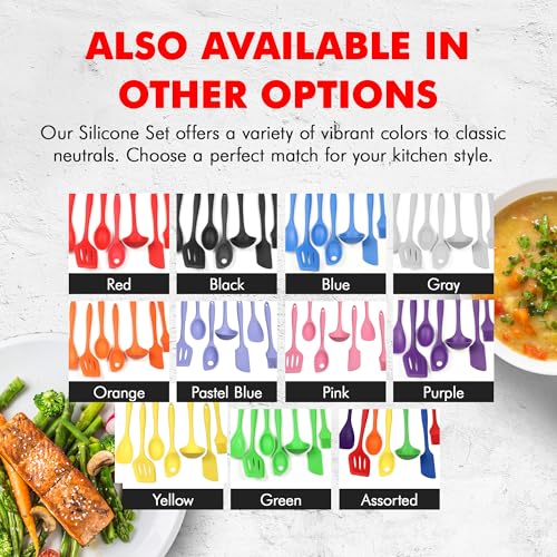 Chef Craft Premium Silicone Kitchen Tool and Utensil Set, 7 Piece, Green - color: Green, size: 7 Piece Set