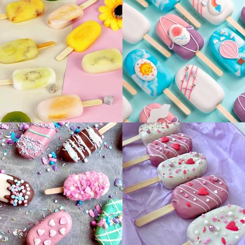 Ouddy Life Popsicle Molds Set of 2, Ice Pop Molds Silicone Cake Pop Mold - color: Purple