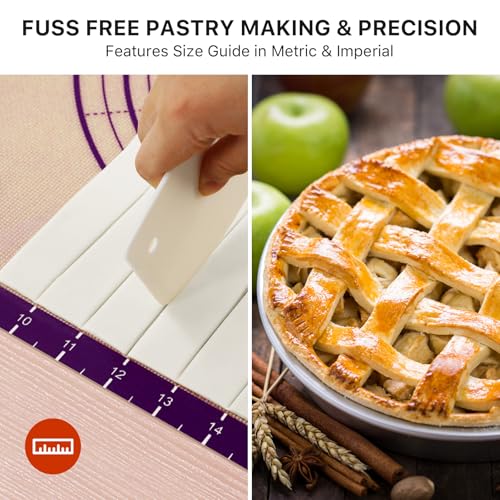 DANIA & DEAN 36"x24" Extra Thick Silicone Baking Mat for Pastry and Bread - color: Purple, size: 36"L x 24"W