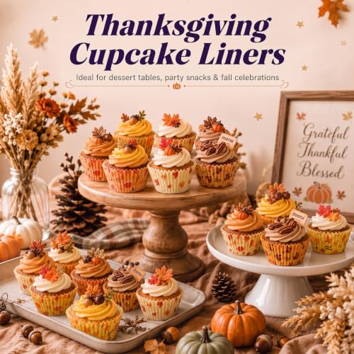 Fullhawl 600 Pcs Halloween Cupcake Liners, 12 Designs Disposable,Large - size: Large