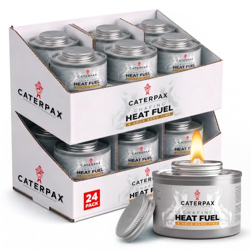 6 Hour Chafing Fuel Cans for Food Warmers and Buffet Trays 24 Pack - size: 24 Pack