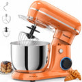 Honinst 4QT Electric Stand Mixer, 10-Speed Tilt-Head Compact Kitchen Mixer - color: Orange