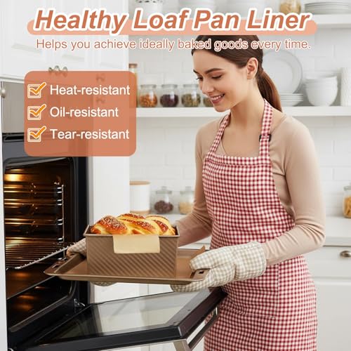 125 Pcs Precut 9x5 Inch Bread Pan Liners, Loaf Pan Parchment Liners