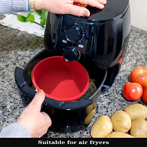 2pcs 6 Inch Silicone Cake Pan for Baking, Round Cake Molds Pan Silicone Baking Molds Non-Stick Quick Release Suitable for Cheesecake Chocolate Cake Brownie Cake puddings - size: 6inch, style: Round