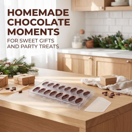 16 Grid Chocolate Candy Mold PC Polycarbonate Chocolate Making Mould with Scraper (Water Drop Shape) - color: Water Drop Shape