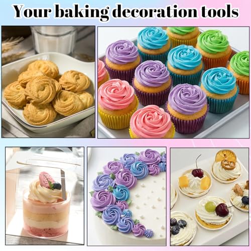 cobee Large Piping Tips Set 4 PCS, Stainless Steel Cake Decorating Tips