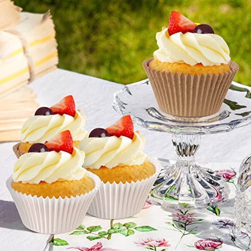 Caperci 300-Count Jumbo Cupcake Liners White Paper Large Muffin Baking Cups - color: White