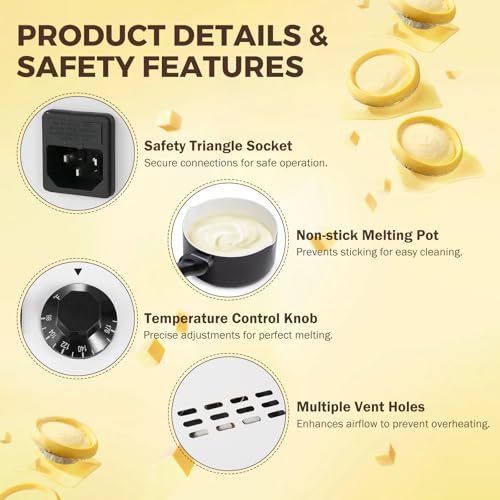 80W Electric Chocolate Melting Pot - size: Double Melter