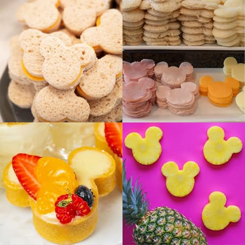 Mouse Cookie Cutter Sandwich Cutters Mickey Cutters for Kids DIY Lunchbox Bento Box Fruit Cutters Vegetable Cutters for Children Boys Girls, Pack of 8 (Cartoon Cookie Cutters Set) - color: Mickey Sets
