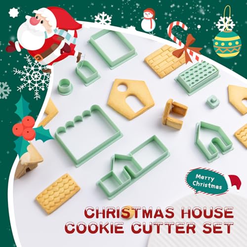 KALAIEN 10 Pcs Gingerbread House Cookie Cutters Set of 3 - color: 3 sets(10pcs)