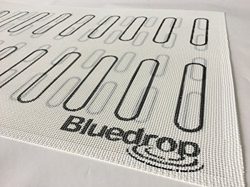 Bluedrop Eclair Baking Sheets Perforated Silicone Baking Mats For Bread Cookies Open Mesh Non Stick Oven Liner - size: 40x60cm Eclair Mat (12.5x2.5cm+6x1.8cm Shape)