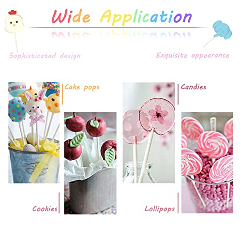 500 Pcs 4-Inch White Lollipop Sticks,Cake Pops Sticks,Paper Treat Sticks Sucker Stick for Cake Toppers,Dessert,Chocolate,Cookie,Candy(3mm) - size: 4 Inch (Pack of 500)