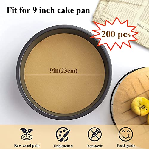 DISSKNIC 200PCS Unbleached Parchment Paper for Air Fryer Liners,9x13 Inch Precut Parchment Paper for Baking Sheet,Best Baking Supplies Baking Paper for Toaster Oven,Cookie sheet,Baking pan,Bread pan