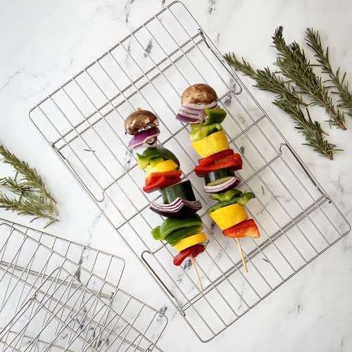 Kitchenatics 4-Tier Stackable Cooling Rack Space Saving Baking Set, 15x10" - size: 15’’ x 10’’ 4-Tier