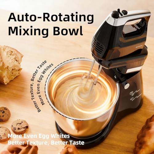 4.8QT 2-in-1 Stand Mixer, Black - color: Black, size: 4.8QT
