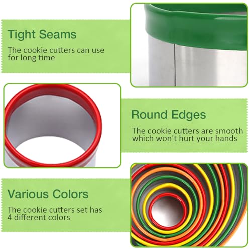 Alimat PluS Round Biscuit Cutter Set, 12 Pack Circle Cookie Cutters - size: 12 Pack, Round Shape