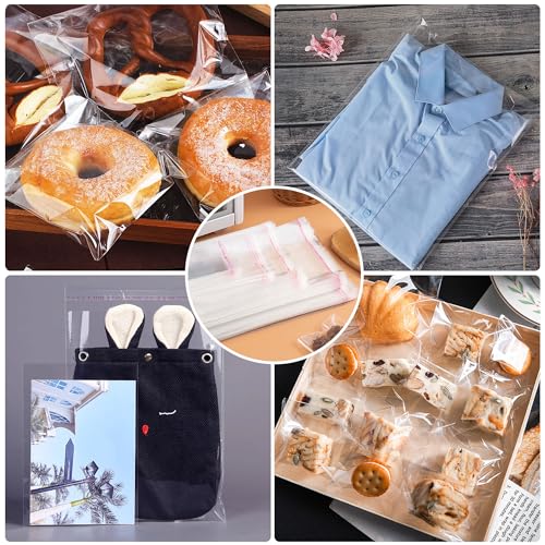 JOYIT 200PCS Clear Cellophane Bags 6x12 Inches, Self Sealing Treat Bags - size: 6x12 Inches