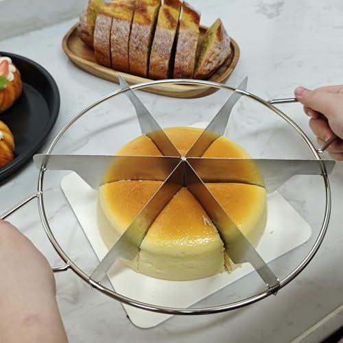 Pie Cutter 5 Slice Cookie Cutters Pizza Cutter Stainless Steel Cake Cutter Slicer for Even Slices - size: 5 Slices Pie Cutter