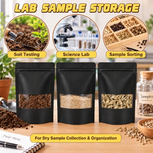 JETMORE 50 Pack Resealable Treat Bags, Cookie Bags with Seal, 5.5x7.9in - color: Black, size: 5.5x7.9in (14x20cm)