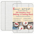 Cooling Racks 8.5 x12 in, Tight-Wire Stainless Steel Baking Rack 2-Pack - size: 8.5"x12"-2 Pack
