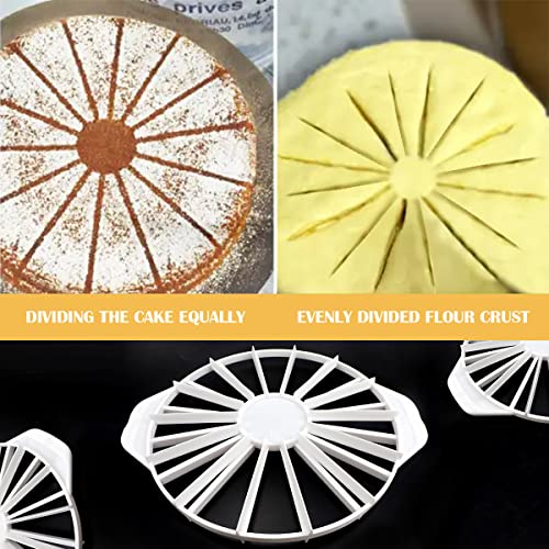 Round Cake Portion Marker,14 or 16 Piece Cake Slice Cutter Divider