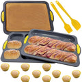 Silicone Bread Loaf Pan, Nonstick Baguette Bread Pan, Baking Pan Set - color: Black Set