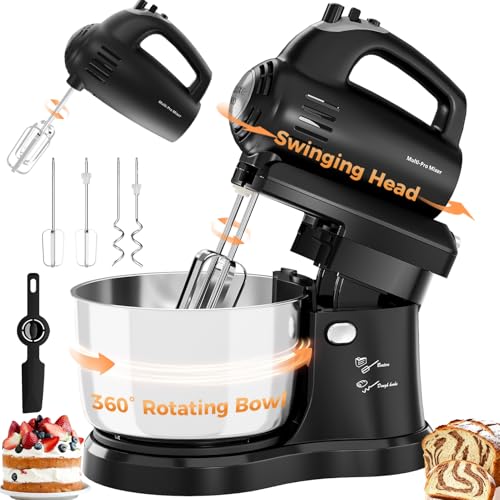 3.2QT 2-in-1 Stand Mixer, Black - color: Black, size: 3.2QT