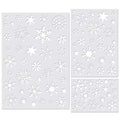 Jmkcoz Christmas Snowflake Stencil Template, Reusable Plastic Craft Drawing Painting Stencil Journal Template for Window Glass Wall Door Card Scrapbook Notebook Holiday Xmas Snow Flake Art DIY Project