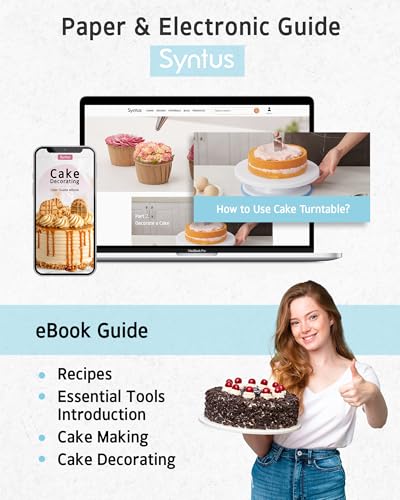 Syntus 65 PCs Cake Decorating Kit with Cake Stand, Cake Baking Supplies - color: Blue