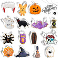 15 Pcs Halloween Cookie Cutters Stainless Steel Fall Cookie Cutter Shape Set DIY Holiday Biscuit Cutter Mold with Ghost Pumpkin and more Halloween Set for Food Party Baking Supplies Decorations - style: 15Pcs Halloween Cookie Cutters