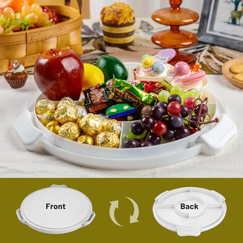 NPLUX Cake Carrier with Lid and Handle White Cake Containers, BPA-Free - color: White