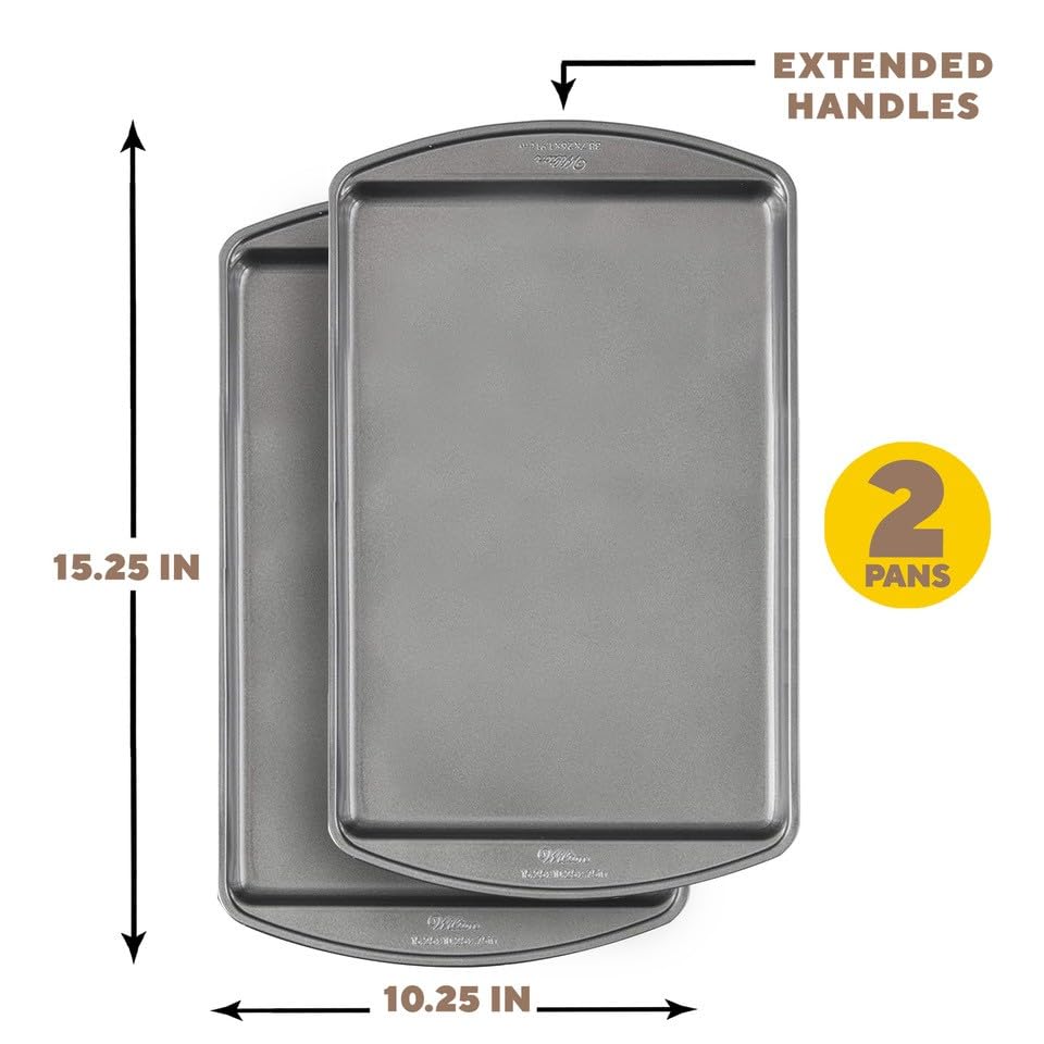 Wilton Perfect Results Nonstick Cookie Sheet Set, Dishwasher Safe, 2-Piece
