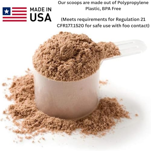 Plastic Measuring Scoop, 1 Tablespoon (14.8 cc | 1/2 Oz. | 14.8 mL) Long Handle Spoons for Powders, Granules, Coffee, Pet Food, Baking Supplies, Protein and Other Dry Goods, BPA Free (Set of 5) - size: 14.8 cc | 1 tablespoon | 1/2 fl oz. | 14.8 mL
