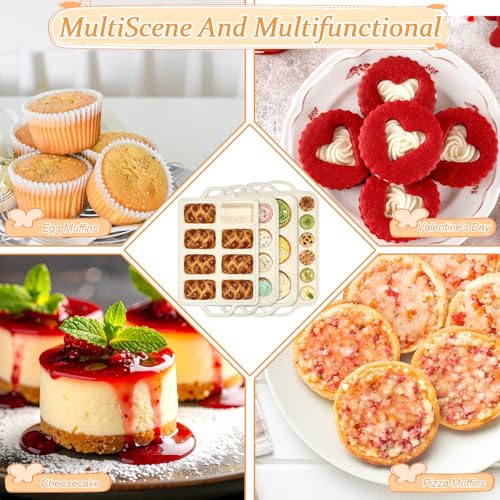 6Pcs Silicone Baking Pan Set With Metal Reinforced Frame and Handle
